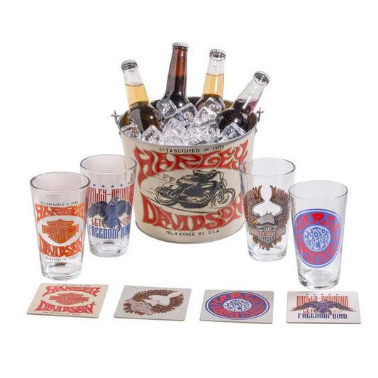 Harley-Davidson 1970s Psychedelic Party Bucket Set