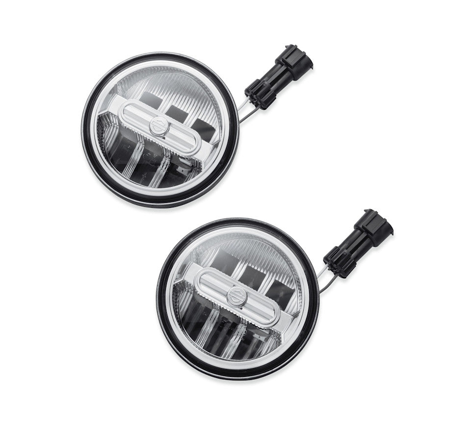 Harley-Davidson 4 in. Daymaker Signature Reflector LED Auxiliary Lamps - Chrome