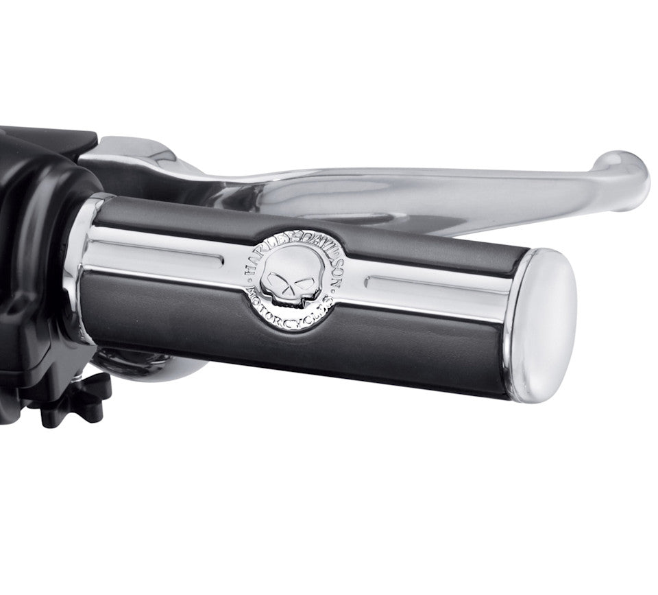 Harley-Davidson Willie G Skull Hand Grips - Chrome