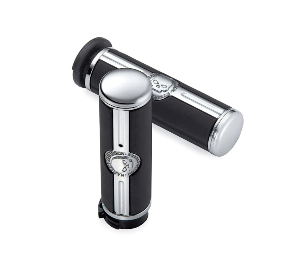 Harley-Davidson Willie G Skull Hand Grips - Chrome