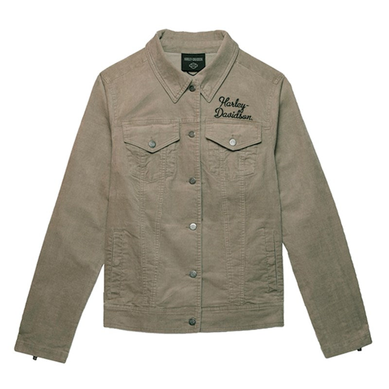 Women's Harley-Davidson Transcendent Corduroy Jacket- Silver Sage