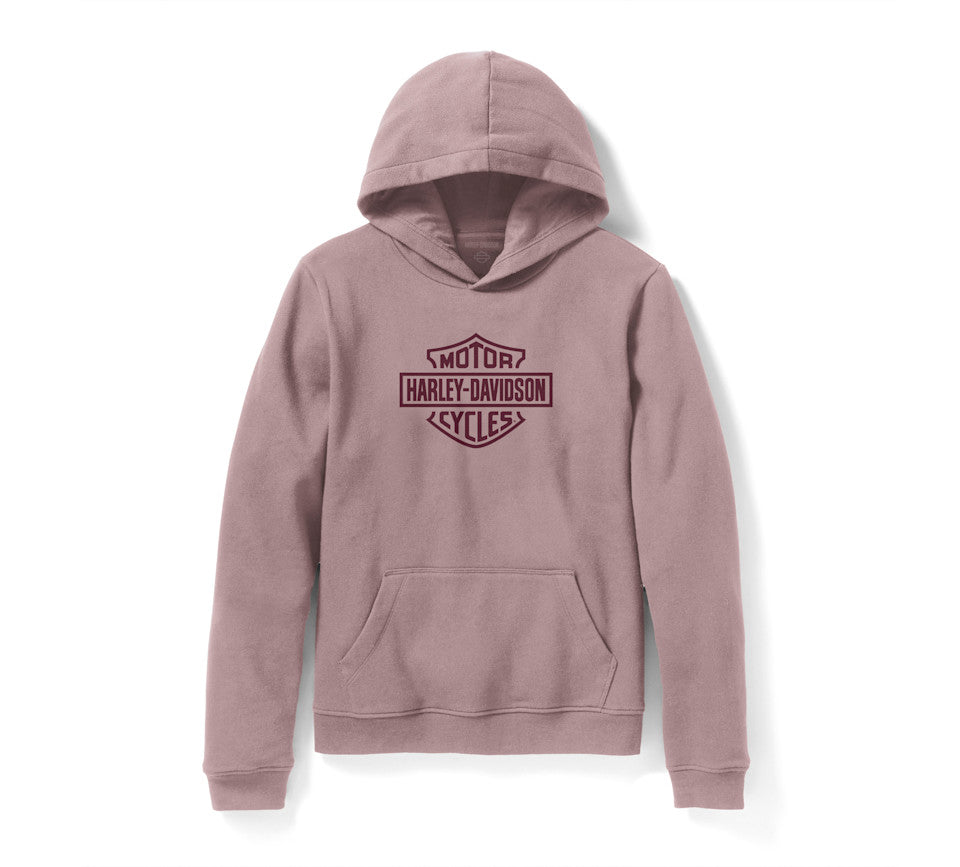 Women's Harley-Davidson Standard Bar & Shield Pullover Hoodie - Dusty Pink