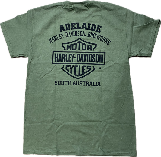 Adelaide Harley-Davidson Dark Trait Tee - Military Green