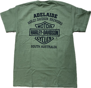 Adelaide Harley-Davidson Dark Trait Tee - Military Green