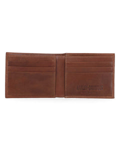 Harley-Davidson Leather Wallet - B&S Embossed, White Stitching