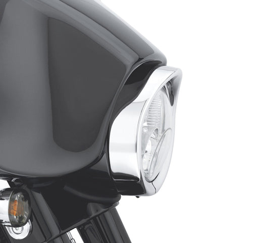 Harley-Davidson Visor Style Headlamp Trim Ring- Chrome