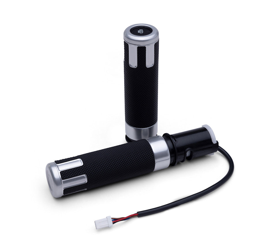 Harley-Davidson Switchback Heated Hand Grips- Chrome Anodized