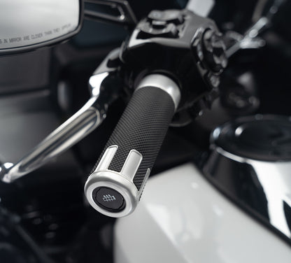 Harley-Davidson Switchback Heated Hand Grips- Chrome Anodized