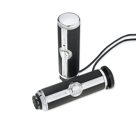 Harley-Davidson Willie G Skull Heated Hand Grips- Chrome