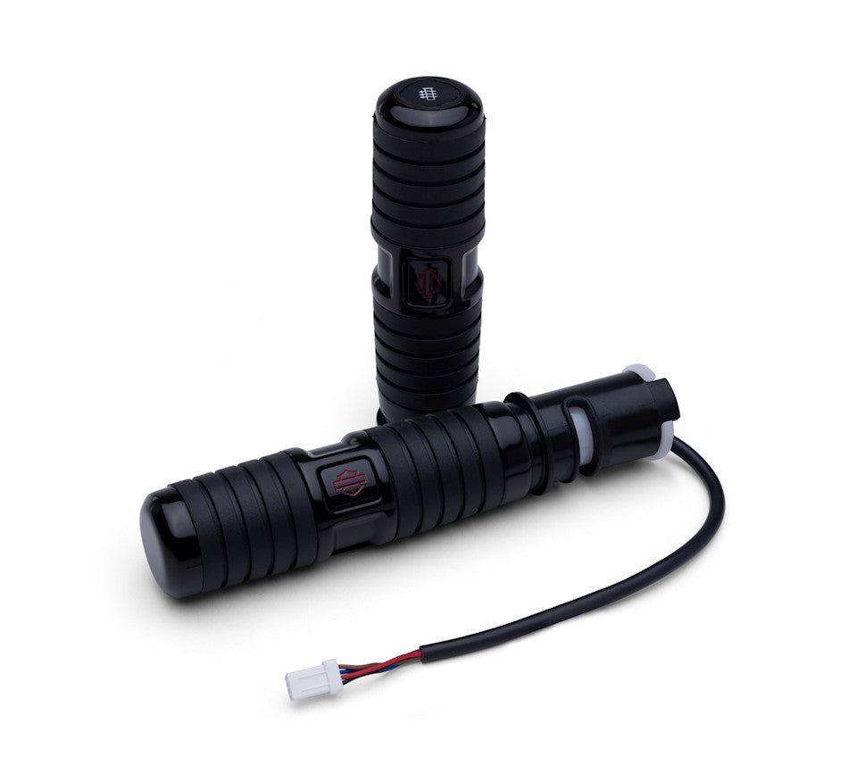 Harley-Davidson Kahuna Heated Hand Grips- Gloss Black