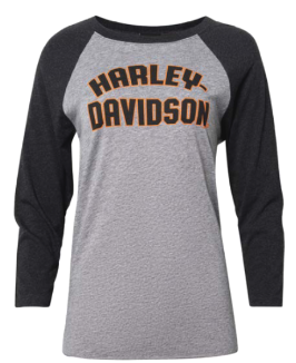 Adelaide Harley-Davidson Women's Jersey 3/4 Raglan Sleeve Tee