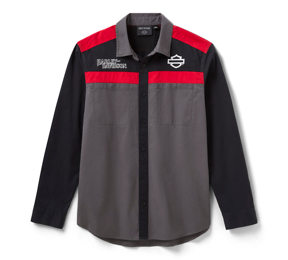 Harley-Davidson Men's Screamin' Eagle Long Sleeve Vented Mechanics Shirt