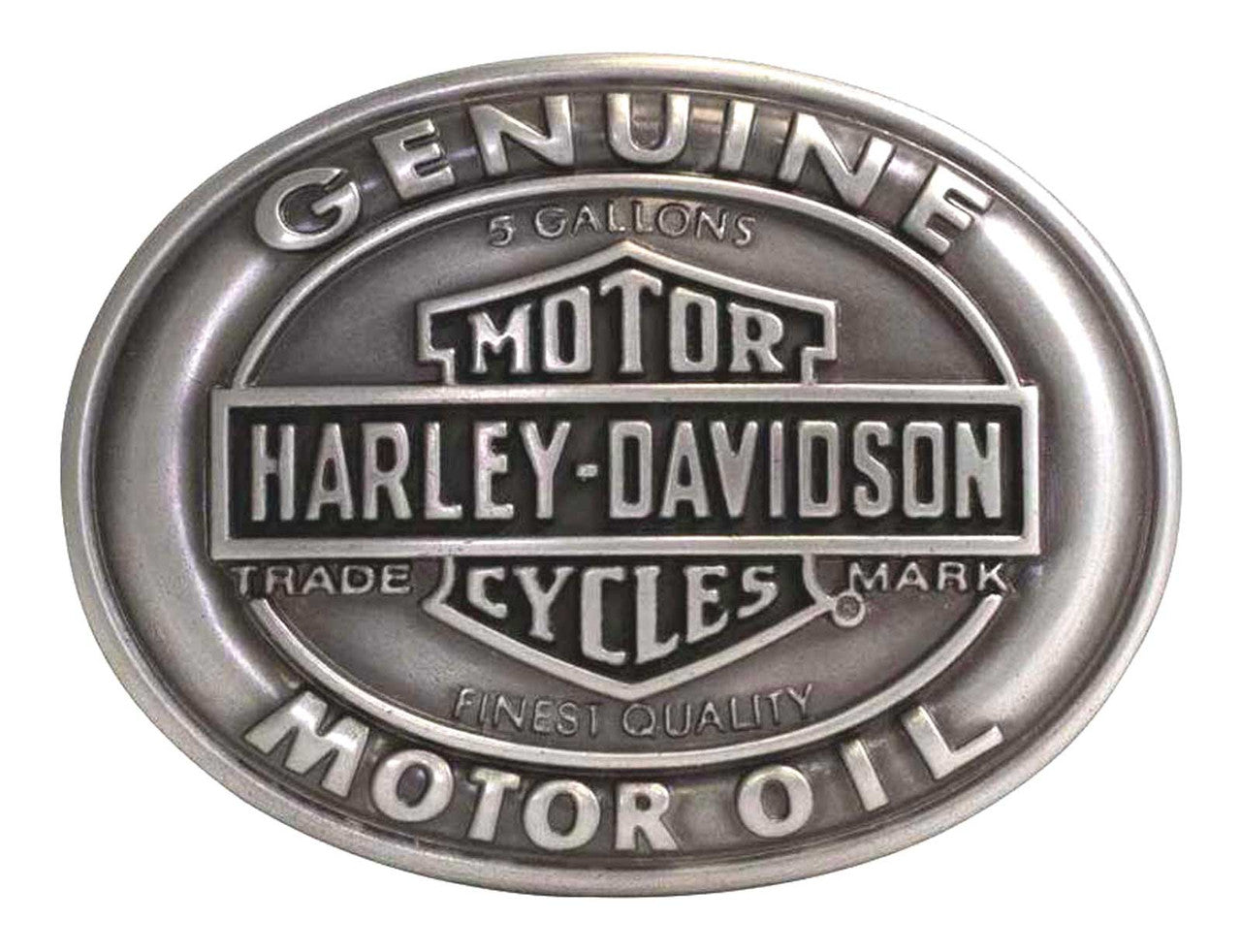 Harley-Davidson Belt Buckle -Genuine Motor Oil - Antique Silver