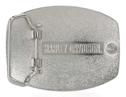 Harley-Davidson Belt Buckle - Women's Embellished Bar & Shield – Brushed Nickle