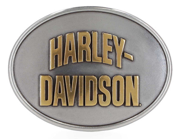 Harley-Davidson Belt Buckle - H-D Raised Text - Nickel Silver Finish