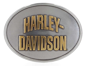 Harley-Davidson Belt Buckle - H-D Raised Text - Nickel Silver Finish