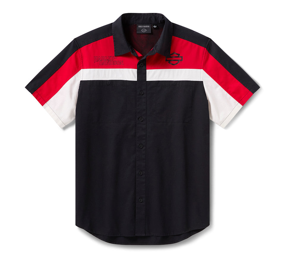 Harley-Davidson Men's Screamin' Eagle Vented Short Sleeve Mechanics Shirt
