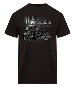 Adelaide Harley-Davidson Heritage Springer Mist Tee- Black