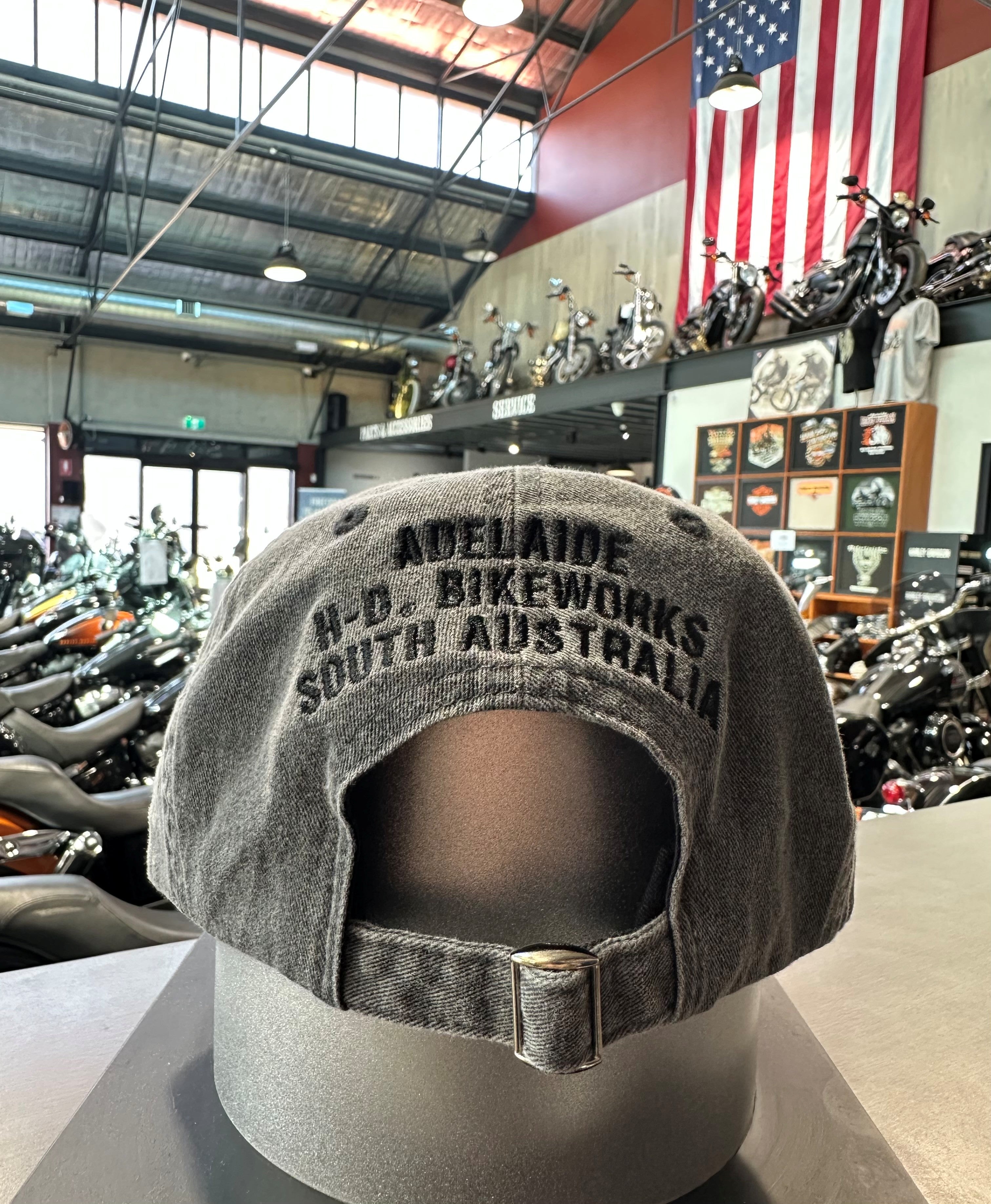 Adelaide Harley-Davidson Bike Works Distressed Motor Oil Adjustable Cap