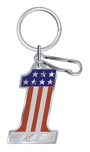 Harley-Davidson #1 Logo Enamel Keychain