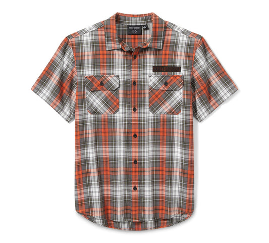 Harley-Davidson Men's Block Font Plaid Shirt