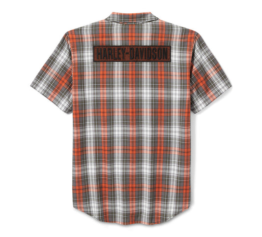 Harley-Davidson Men's Block Font Plaid Shirt