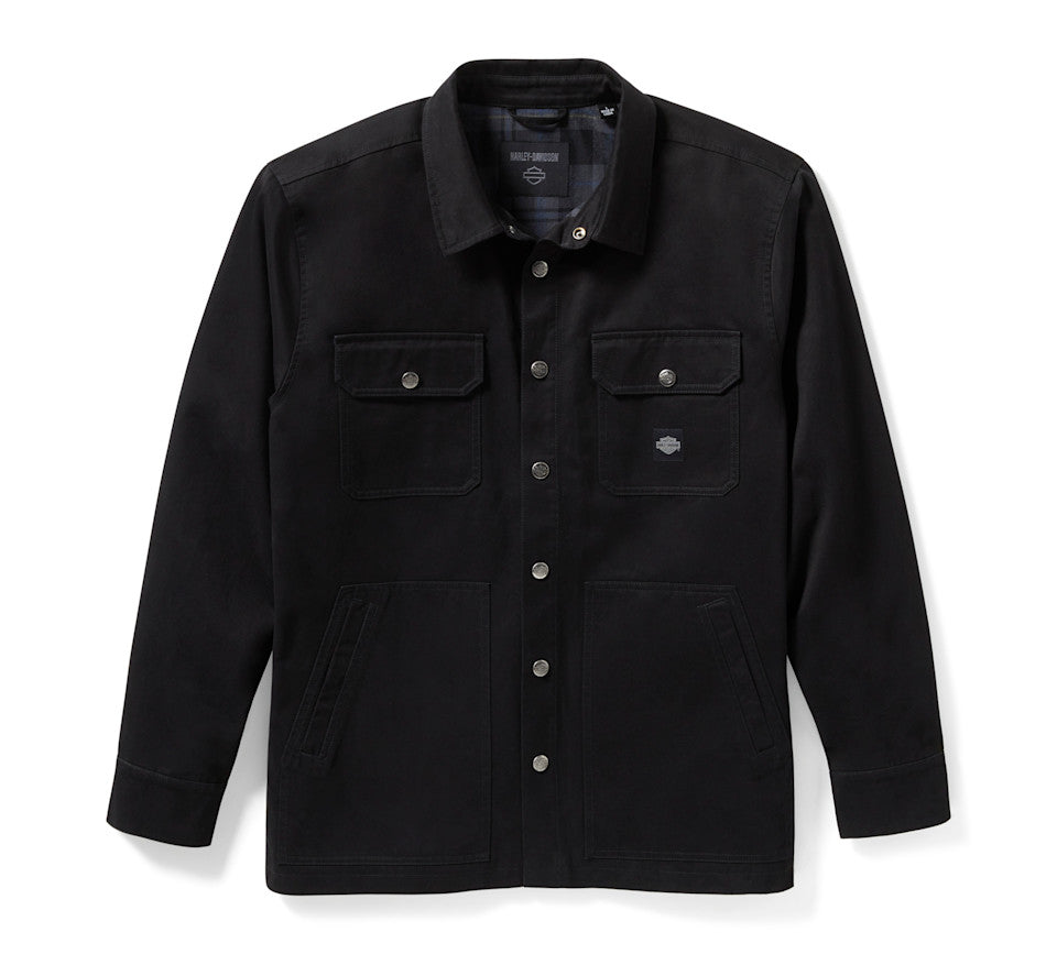 Harley-Davidson Men's Racer Font Solid Shirt Jacket