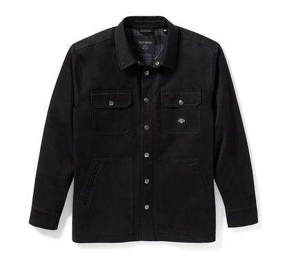 Harley-Davidson Men's Racer Font Solid Shirt Jacket