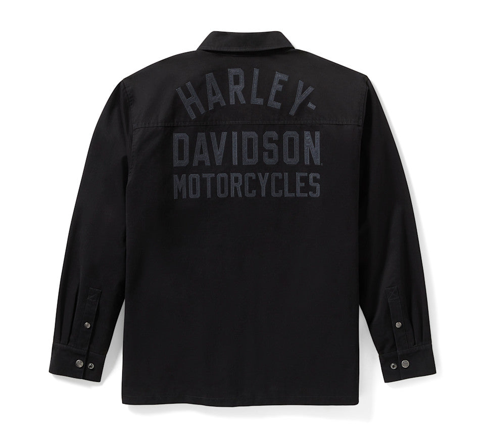 Harley-Davidson Men's Racer Font Solid Shirt Jacket