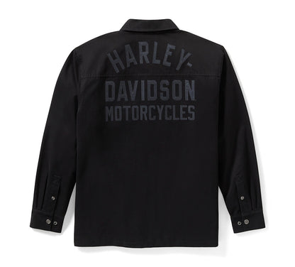 Harley-Davidson Men's Racer Font Solid Shirt Jacket