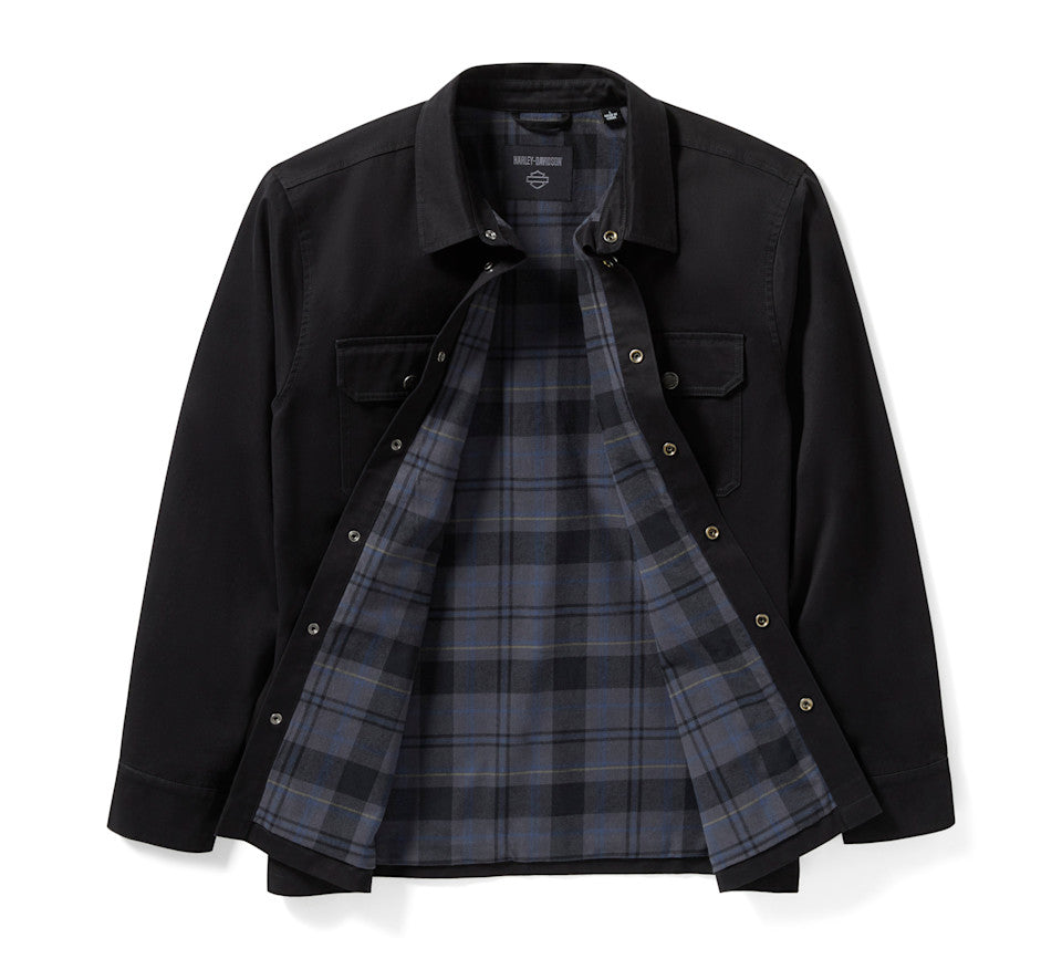 Harley-Davidson Men's Racer Font Solid Shirt Jacket
