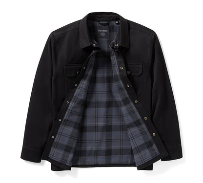 Harley-Davidson Men's Racer Font Solid Shirt Jacket