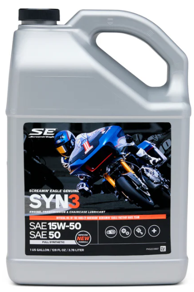 Screamin' Eagle Genuine SYN3 Full Synthetic Lubricant - SAE 15W50 / SAE 50- 4 Litres