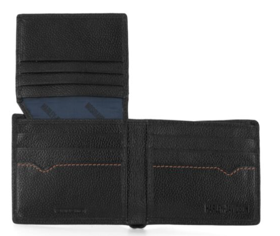 Harley-Davidson Leather Wallet - B&S Bifold with Passcase