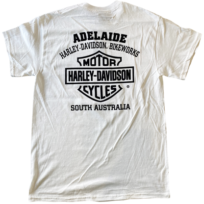 Adelaide Harley-Davidson B&S Tee - White