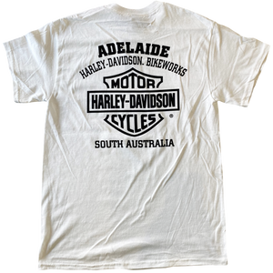 Adelaide Harley-Davidson B&S Tee - White