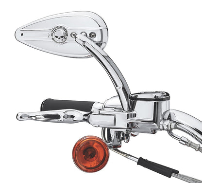 Harley-Davidson Willie G Skull Teardrop Mirrors-Chrome