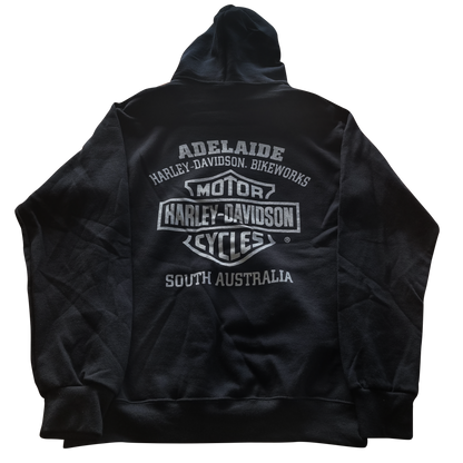 Adelaide Harley-Davidson B&S Hoodie - White Outline