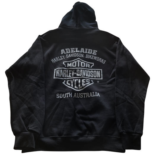 Adelaide Harley-Davidson B&S Hoodie - White Outline