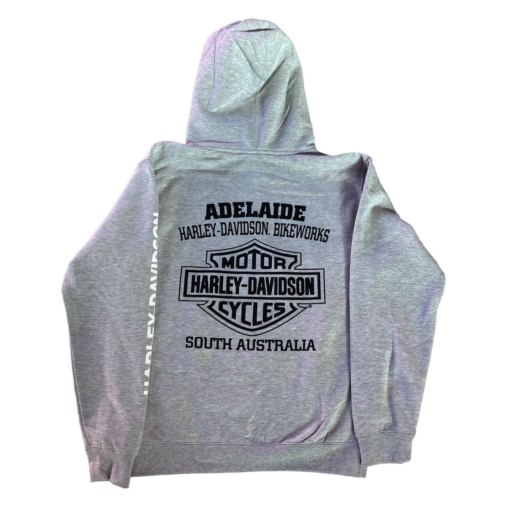 New Adelaide Harley-Davidson B&S Silhouette Grey Hoody